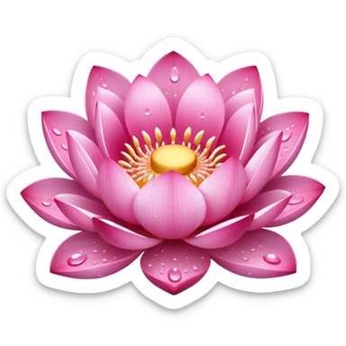 lotus flower with sparkles sticker