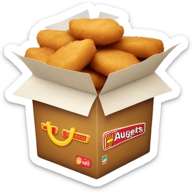 Chicken nuggets and McDonald’s package sticker