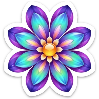 Space-Petalled Flower,  sticker