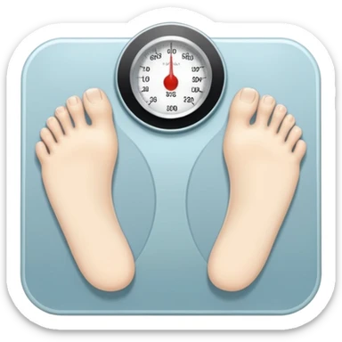 feet on scales sticker