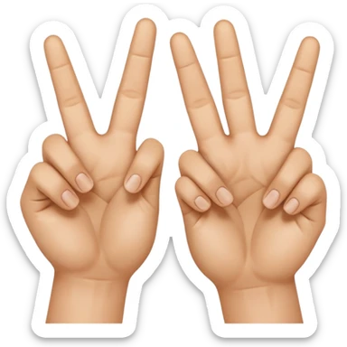 Something similar to this emoji "✌️" with let it show that it is made with AI sticker