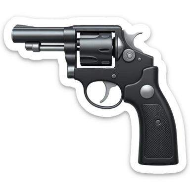 Gun revolver sticker