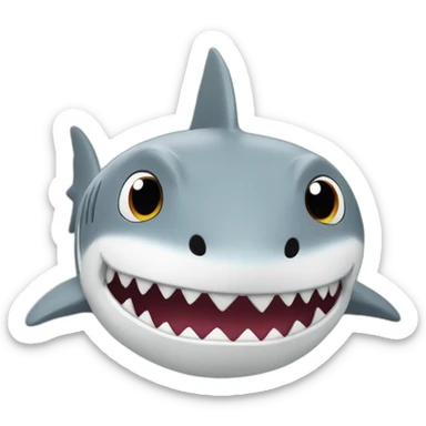 shark plushie sticker