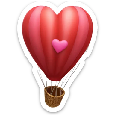 Valentine’s Day hot air balloon sticker