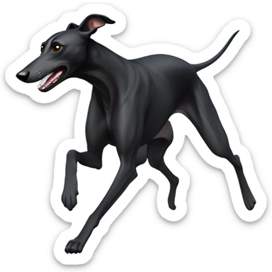 Black greyhound racing sticker
