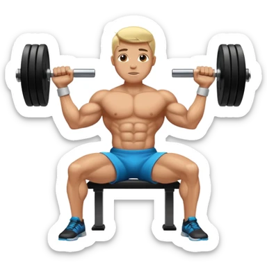 Dumbbell pressure level movement on bench sticker