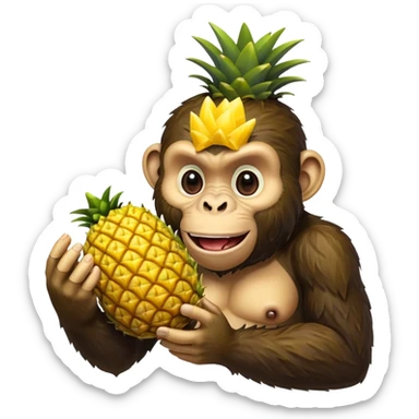 Ape pineapple  sticker