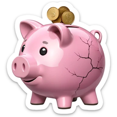 piggy bank representing savings sticker