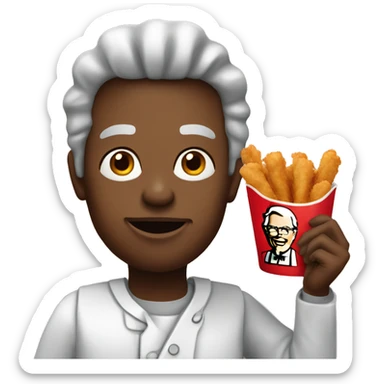A person eating kfc sticker