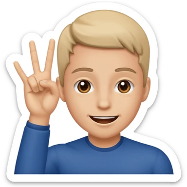 😆excited face like this with a hand next to it that is flexed towards the face sticker