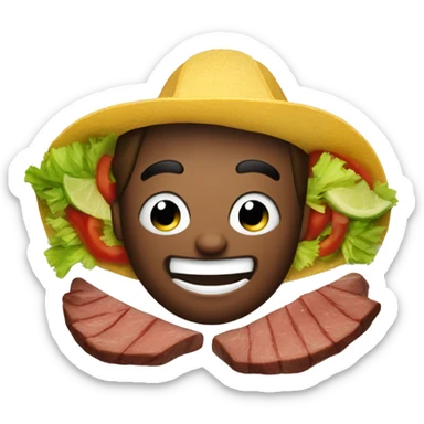 Steak tacos on a plate 3 sticker