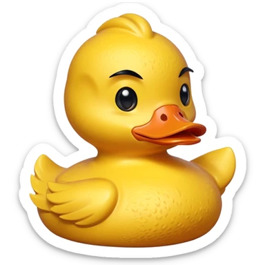 Angry rubber duck sticker