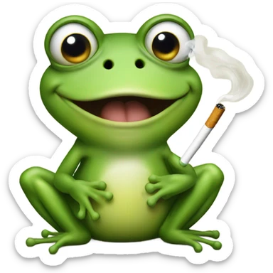 peepo frog smoking  sticker