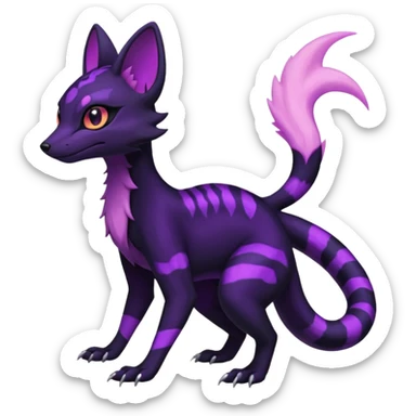 White Salandit-Umbreon-Genet-Noivern-Civet-Hybrid (Full body) sticker