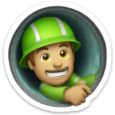 Slide in a sewer sticker