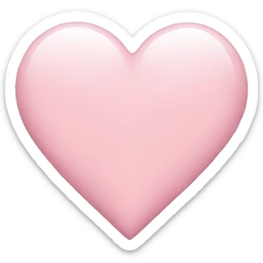 light pink heart sticker