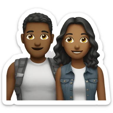 my friend and I passing English sticker