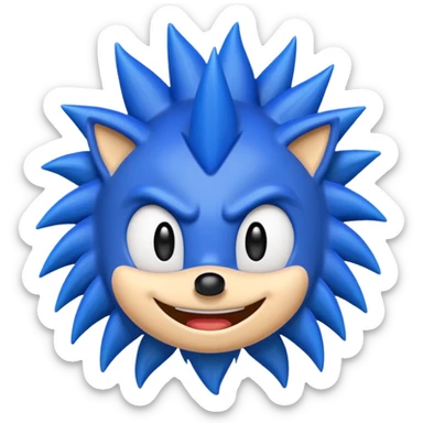 Sonic emoji well made like the original one without any mistakes sticker