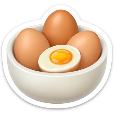 bowl of eggs sticker