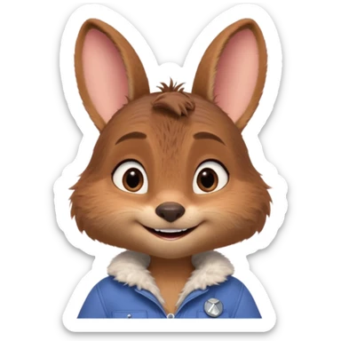judy hopps from zootopia, pixar sticker