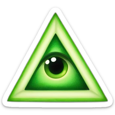 Illuminati triangle green eyes  sticker