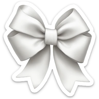 white christmas bow sticker