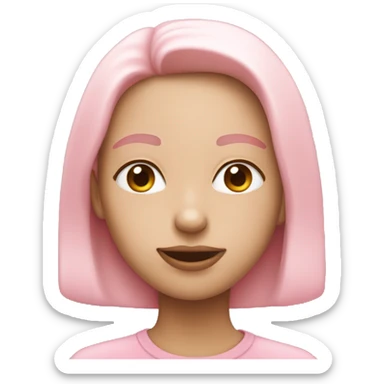 Light pink heart eyes sticker