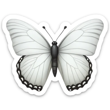 White butterfly sticker