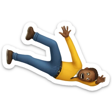 Person falling sticker