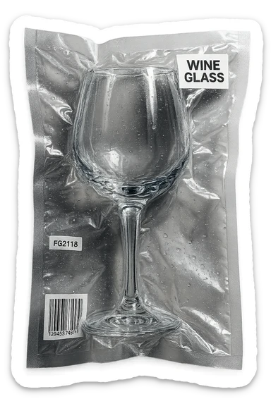 wine glass sticker