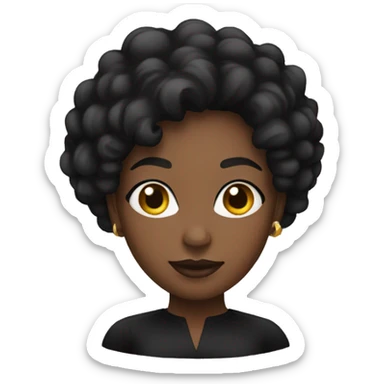 Black women in a all black outfit  sticker