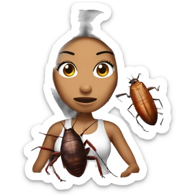 nicki minaj killing a cockroach sticker