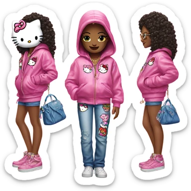 Hello kitty in 90s juicy couture sticker