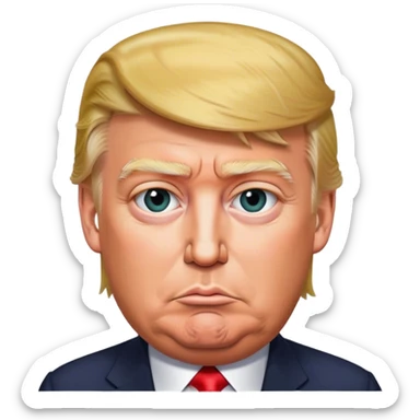 Donald trump photorealistic  sticker