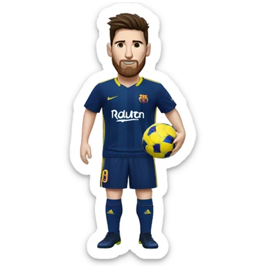 Messi con la camiseta de boca sticker