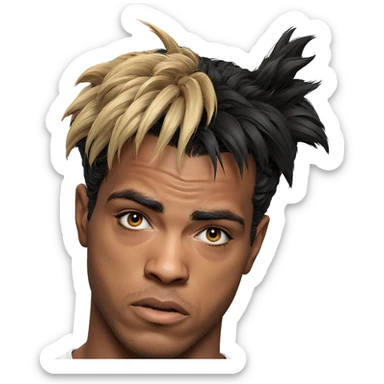 dual hairstyles portrait male sticker