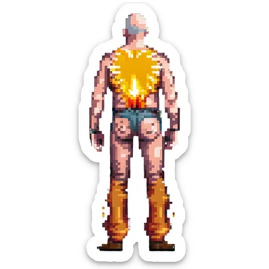 Jeff Bezos with his butt on fire sticker