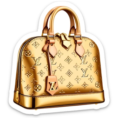 Gold Louis Vuitton bag sticker