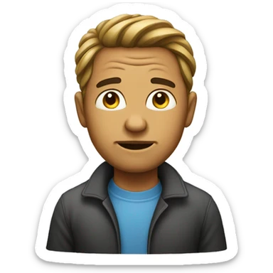 Person looking like it’s none of their business  sticker