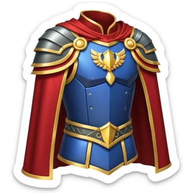  Cape armor Emoji fantasy pixel art style sticker