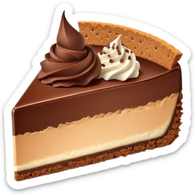 Chocolate mousse cheesecake slice  sticker