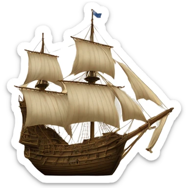 XVII century ship sticker