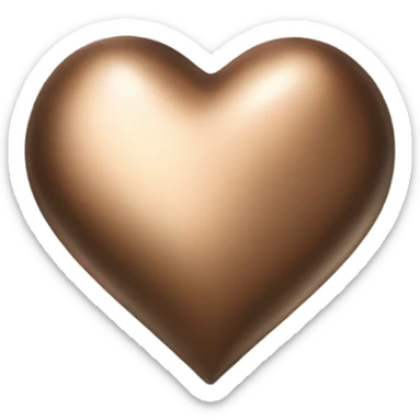 A plain bronze heart sticker