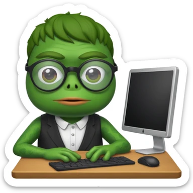 pepe the frog computer  sticker