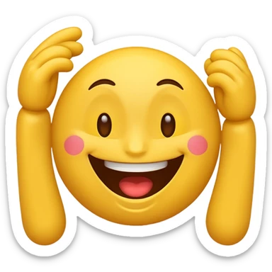 an emoji that is happy and crazy sticker