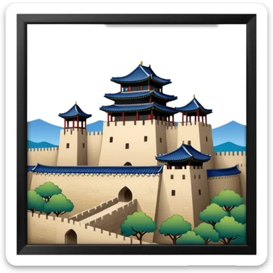 South Korea suwon Hwaseong Fortress Palace castle sticker