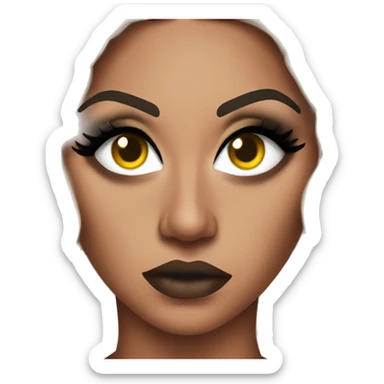 Beyoncé with very angry eyeshadow  sticker