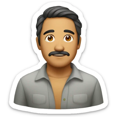 rostro de un espanto del llano venezolano sticker