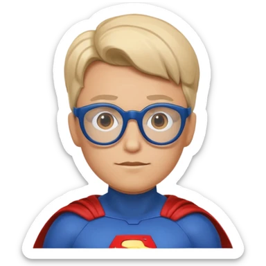 Glasses-Wearing super Heroe sticker