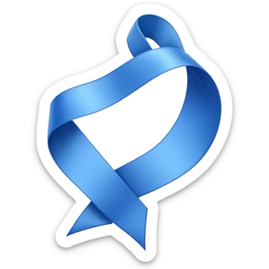 Democrat Blue Cure ribbon sticker